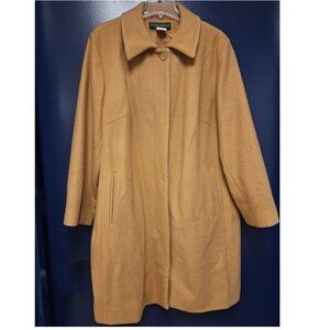 Old Money Long Tan Coat Harve’ Benard By Benard Holtzman Wool Woman's Coat